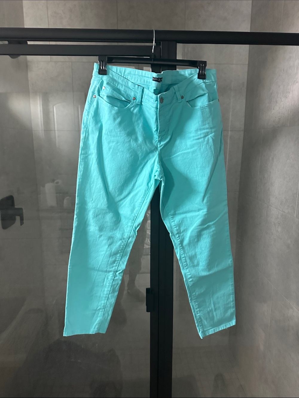 Eileen Fisher Straight-Leg Jeans in Bright Aqua